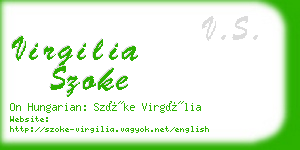 virgilia szoke business card